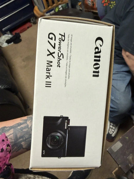 Canon PowerShot G7 X Mark III 20.1MP 4.2x Zoom 4K Wi-Fi Bluetooth Black Camera